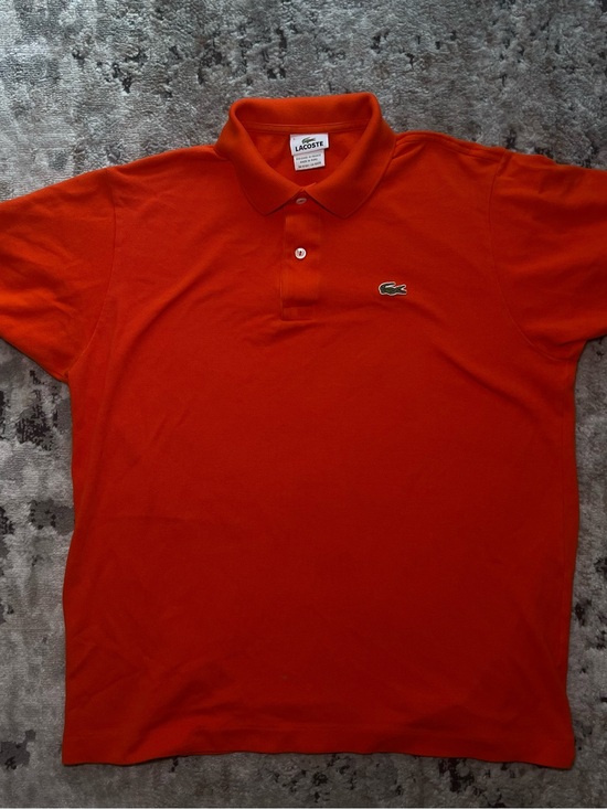Lacoste Other - Lacoste Men's Bright Orange Pique Polo with Crocodile Logo